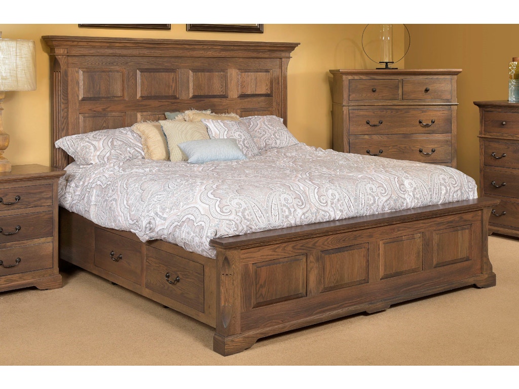 Palettes by Winesburg LMW11423 Bedroom Panel Bed with Low Footboard